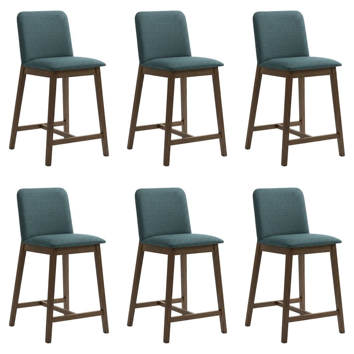 Allin - Upholstered Wood Counter Height Barstool