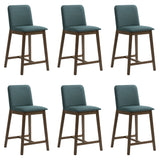 Allin - Upholstered Wood Counter Height Barstool