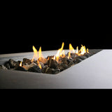 Propane Fire Pit Table Outdoor Heater Concrete 42x16in Dark Gray