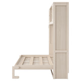 Rustic Casual Murphy Bed With Storage Cabinets