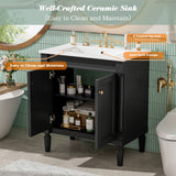 Bathroom Vanity Cabinet With Sink, Soft Close Doors, Storage Cabinet