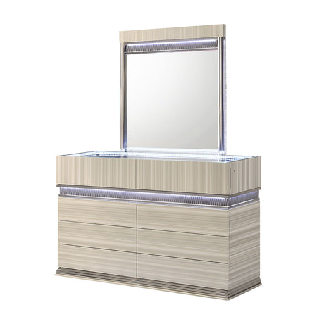Leonor - 6 Drawer Dresser - Gray