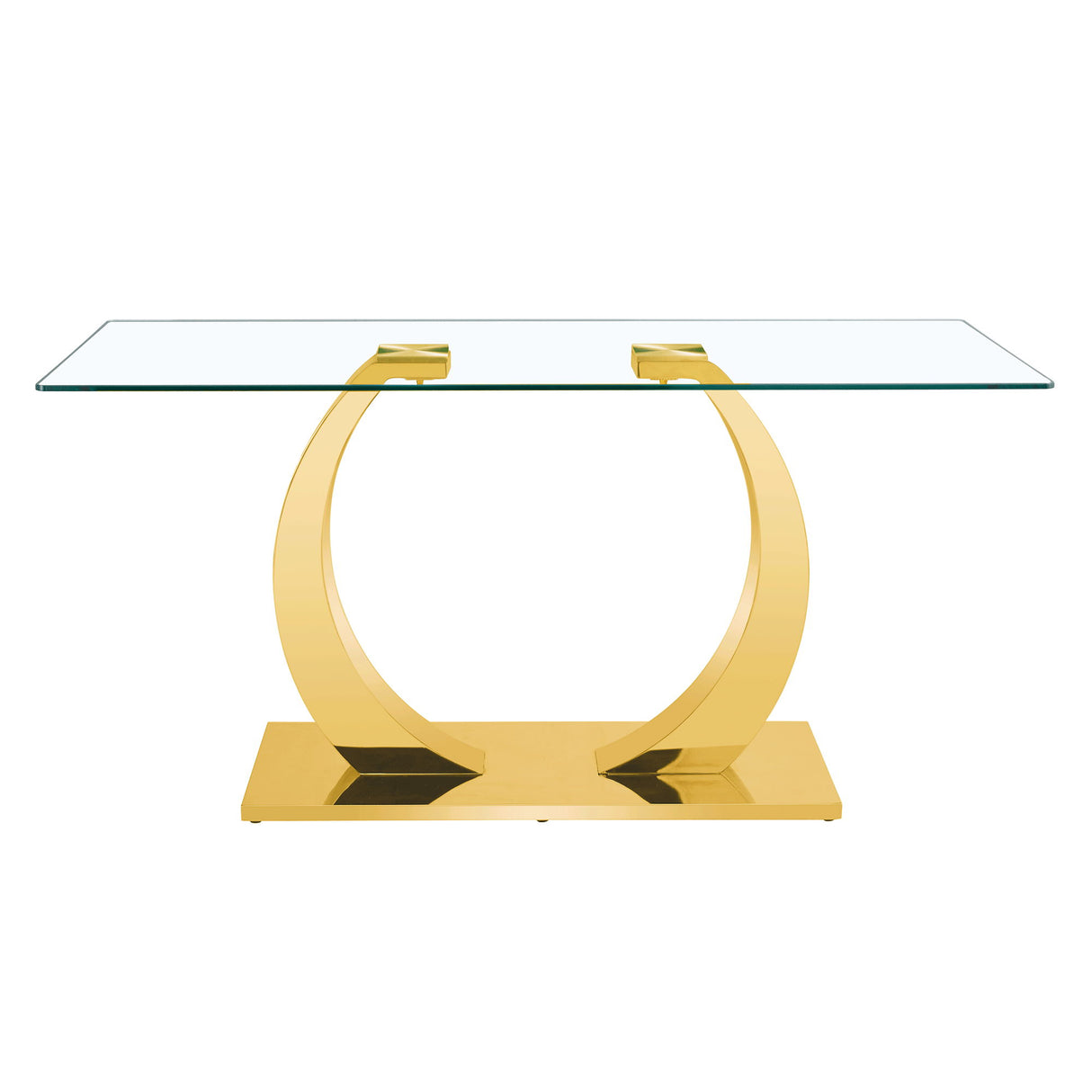Dining Table For Living Spaces - Gold / Transparent