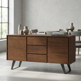 Sideboard Buffet Dining Cabinet Industrial Wood Storage 60x30in