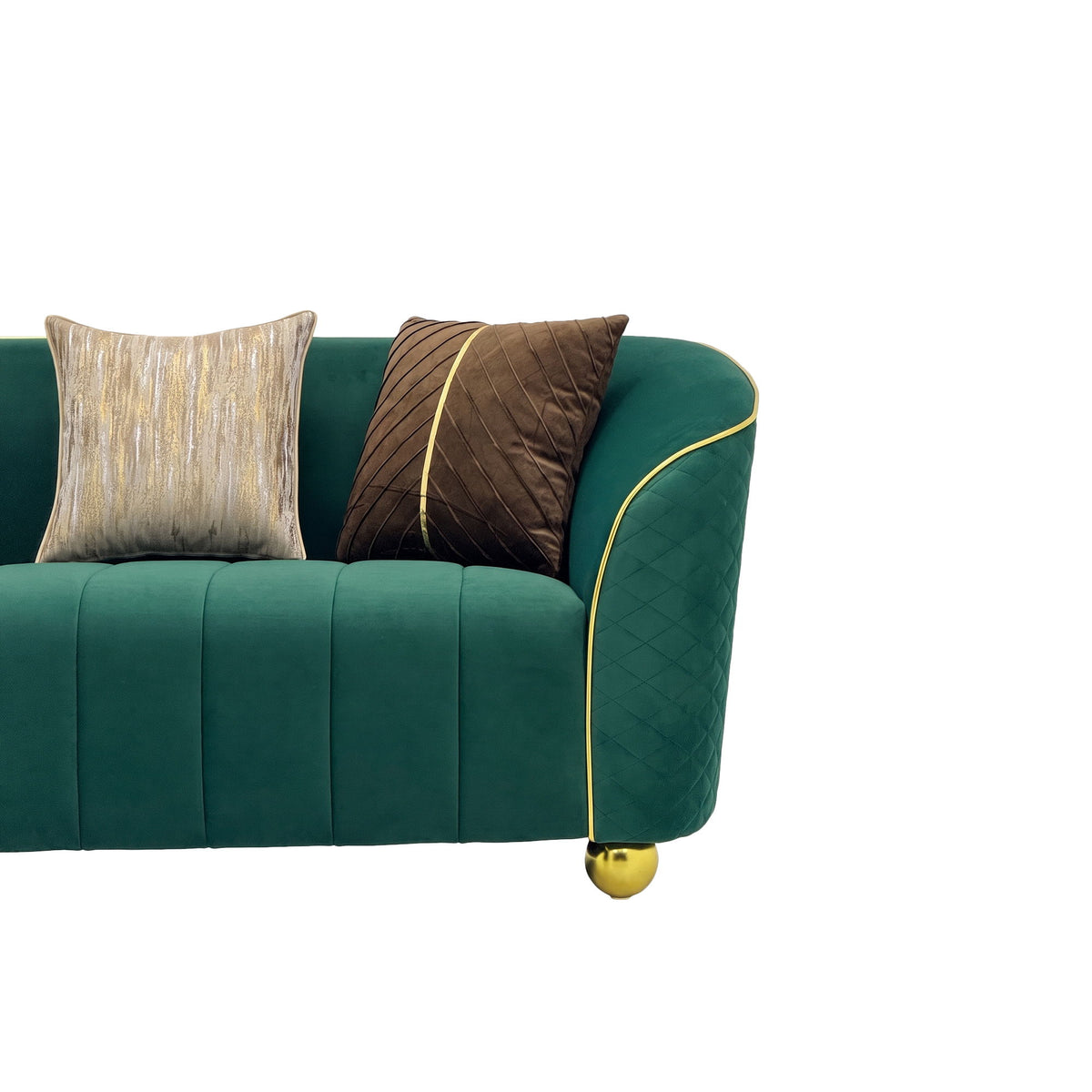 Sofa With Metallic Accents