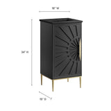 18" Black Bathroom Vanity with Ceramic Sink – Modern - Bathroom Fixtures - Alpine Outlets