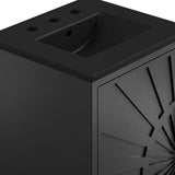 18" Black Bathroom Vanity with Ceramic Sink – Modern - Bathroom Fixtures - Alpine Outlets