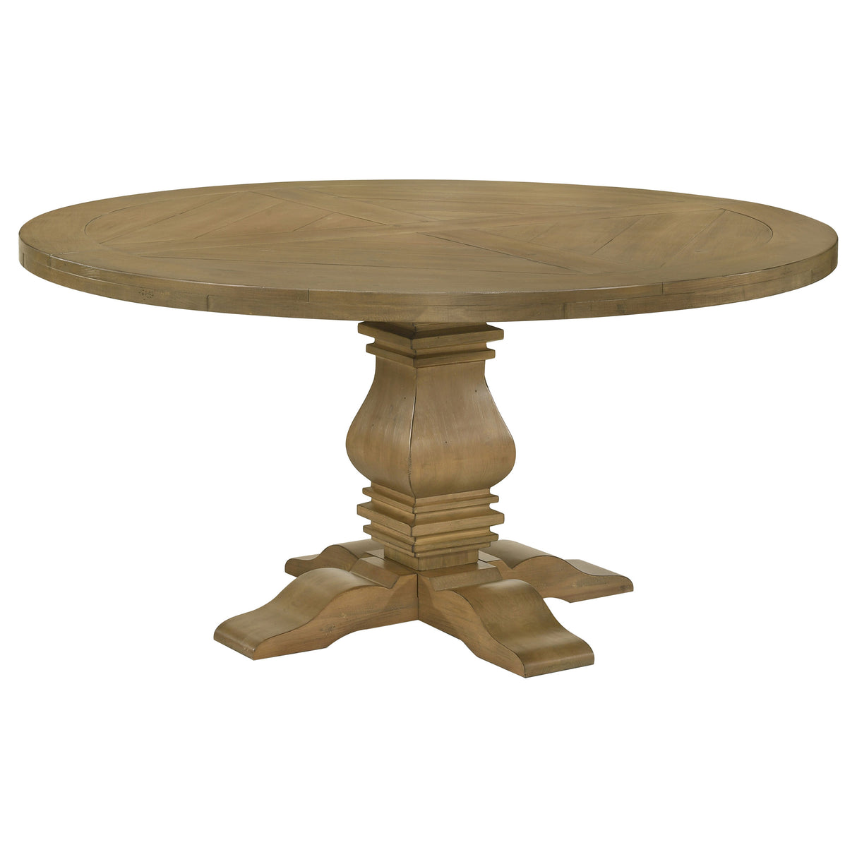 Florence 5-Piece Round Dining Table Set, Rustic Honey