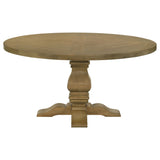 Florence Round 60-Inch Wood Dining Table Rustic Honey
