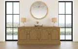 Florence 4-Door Dining Sideboard Buffet Cabinet Rustic Honey