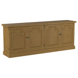 Florence 4-Door Dining Sideboard Buffet Cabinet Rustic Honey