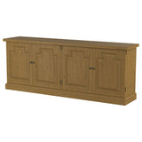 Florence 4-Door Dining Sideboard Buffet Cabinet Rustic Honey