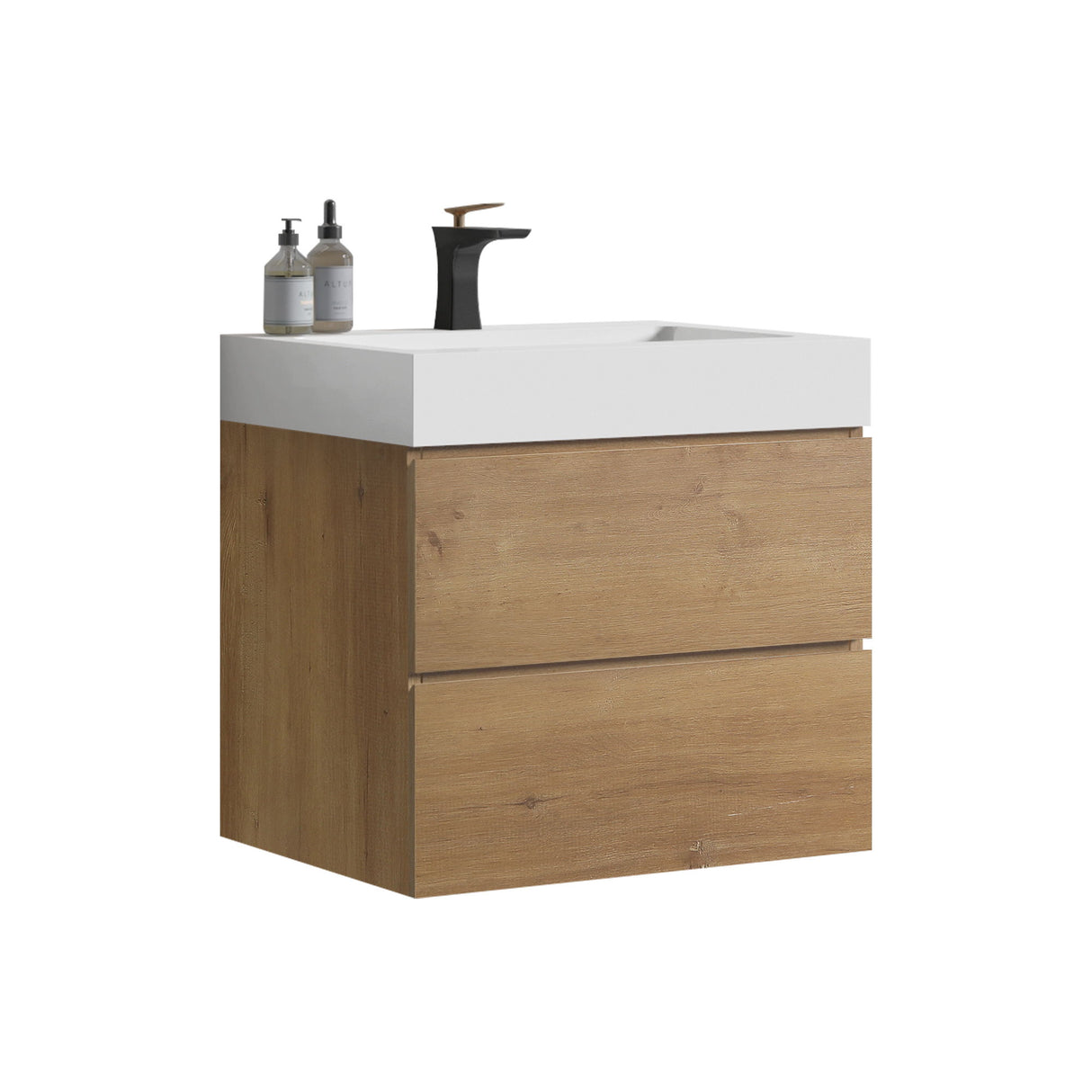 Alice - Bathroom Vanity With Sink, Large Storage Wall Mounted Floating Bathroom Vanity For Modern Bathroom