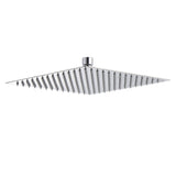 16" Square Rainfall Shower Head Fixed Wall Mount With Full Body Coverage & Self Cleaning Silicone Nozzles