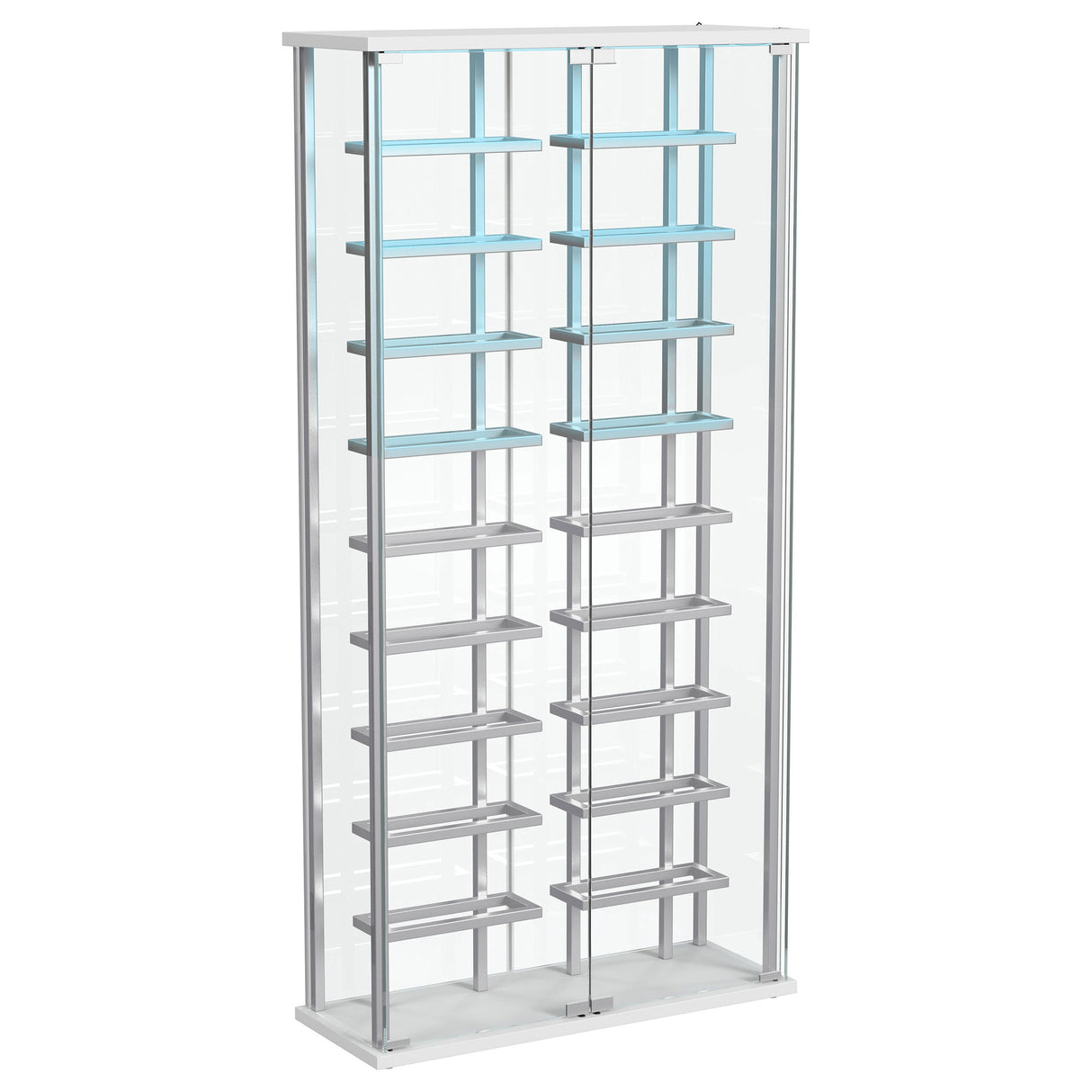 Montara Tempered Glass Wine Cabinet with LED Lighting