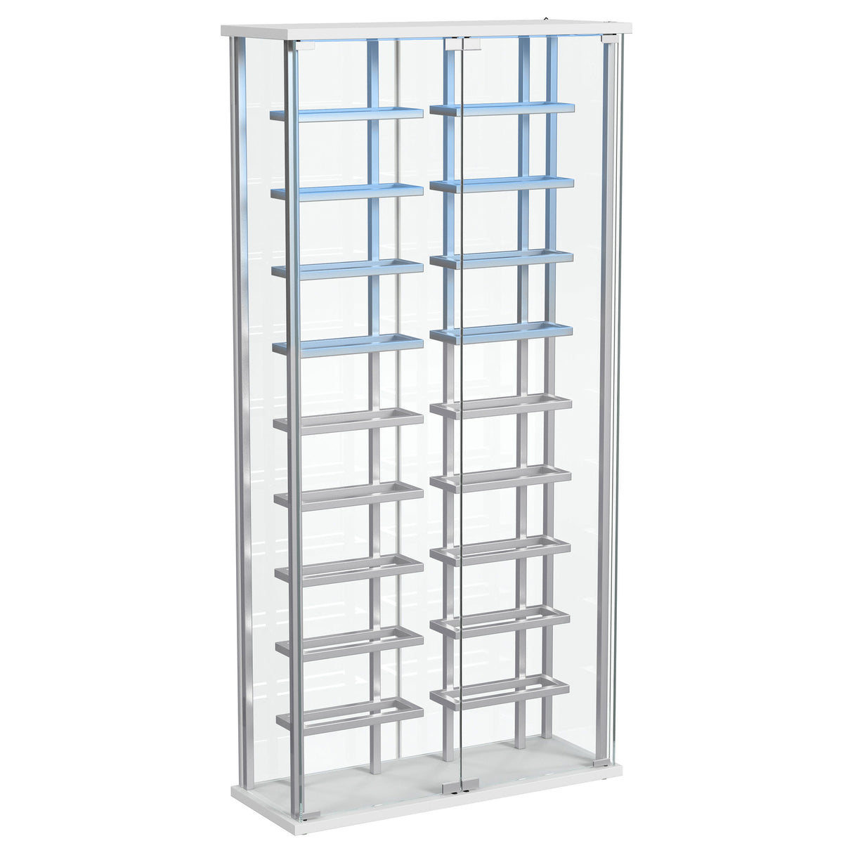 Montara Tempered Glass Wine Cabinet with LED Lighting