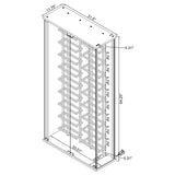 Montara Tempered Glass Wine Cabinet with LED Lighting