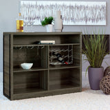 Joe 5-Shelf Composite Wood Home Bar Wine Cabinet, Aged Oak