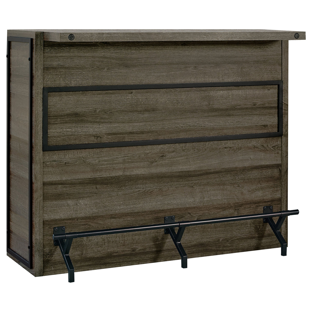 Joe 5-Shelf Composite Wood Home Bar Wine Cabinet, Aged Oak