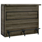 Joe 5-Shelf Composite Wood Home Bar Wine Cabinet, Aged Oak