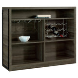 Joe 5-Shelf Composite Wood Home Bar Wine Cabinet, Aged Oak