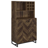 Mendoza 2-Door Wine Cabinet, Rustic Oak