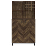 Mendoza 2-Door Wine Cabinet, Rustic Oak