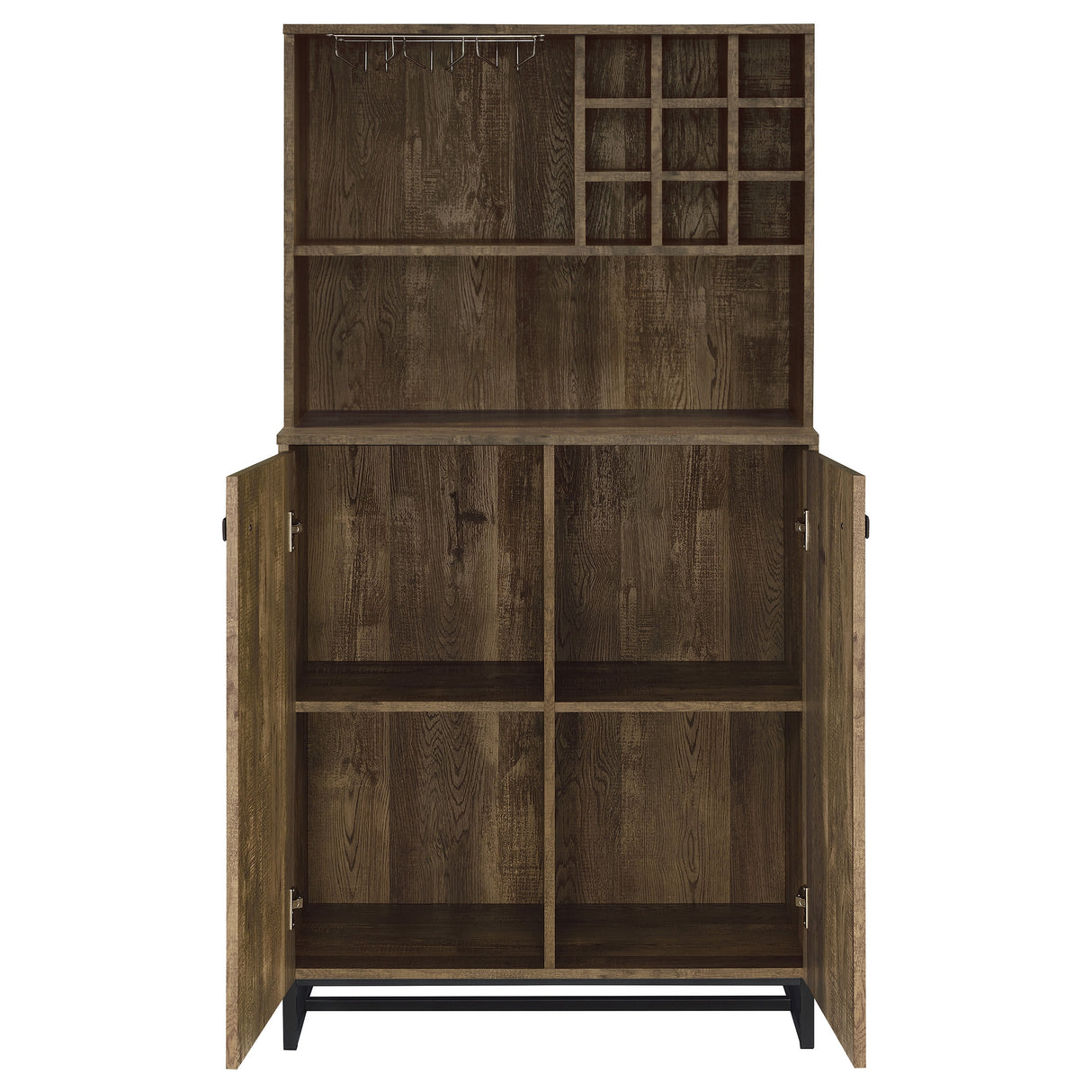 Mendoza 2-Door Wine Cabinet, Rustic Oak