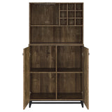 Mendoza 2-Door Wine Cabinet, Rustic Oak