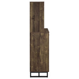 Mendoza 2-Door Wine Cabinet, Rustic Oak