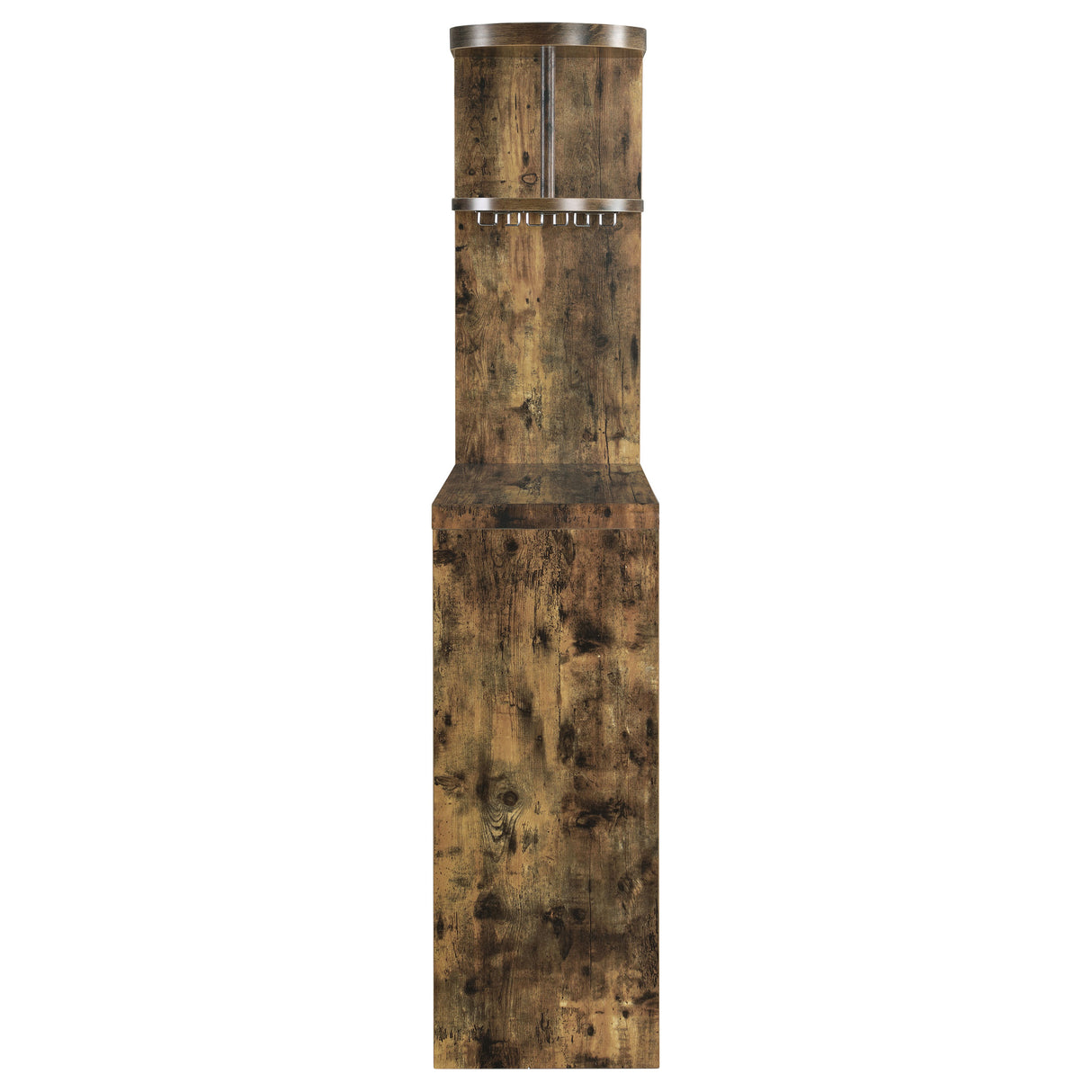 Belvedere 5-Shelf Home Bar Table, Rustic Nutmeg