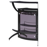 Dallas 2-Shelf Curved Black Home Bar Cabinet