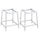 Jovani Acrylic Backless Counter Stool Chrome, Set of 2