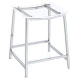 Jovani Acrylic Backless Counter Stool Chrome, Set of 2