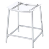 Jovani Acrylic Backless Counter Stool Chrome, Set of 2