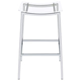 Jovani Acrylic Backless Bar Stool Chrome - Set of 2