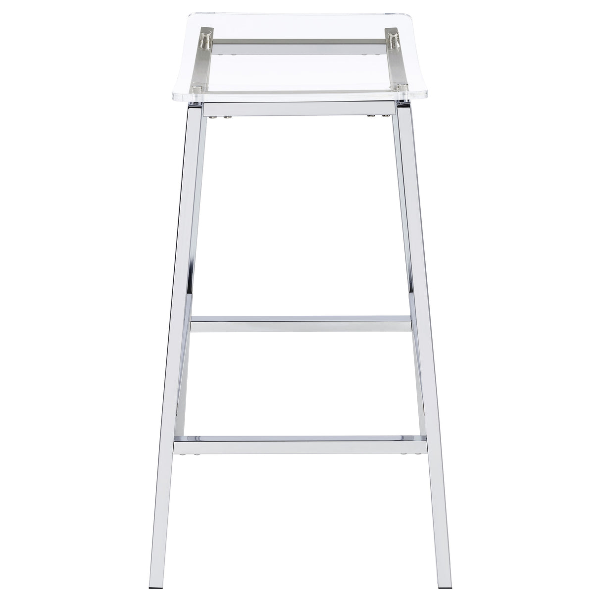 Jovani Acrylic Backless Bar Stool Chrome - Set of 2
