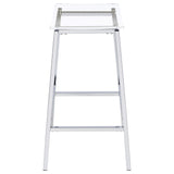 Jovani Acrylic Backless Bar Stool Chrome - Set of 2