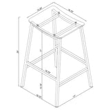 Jovani Acrylic Backless Bar Stool Chrome - Set of 2