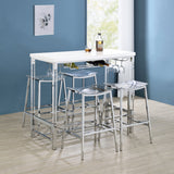 Jovani Acrylic Backless Bar Stool Chrome - Set of 2