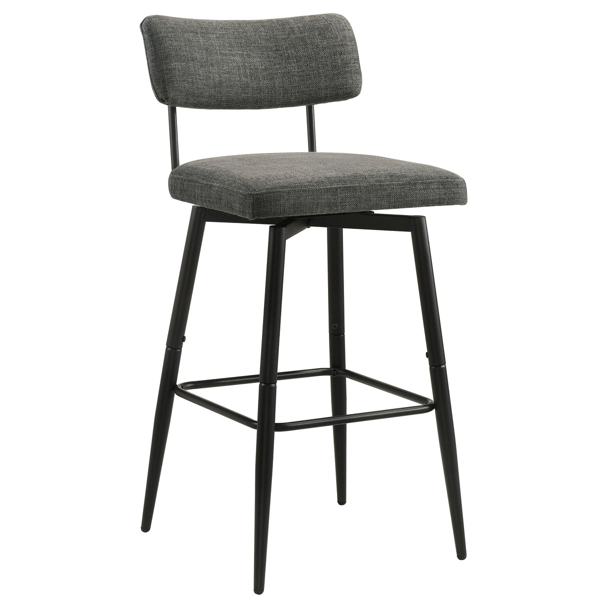 Levine Grey Fabric Swivel Bar Chair, Set of 2