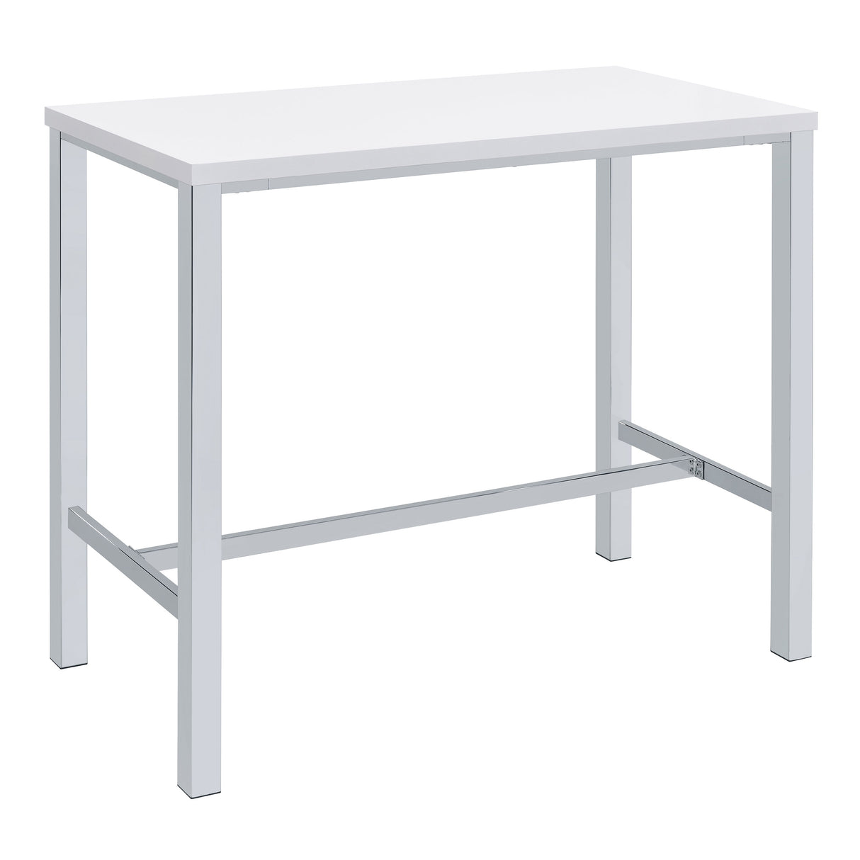 Natividad 5-Piece Pub Height Bar Table Set - White High Gloss