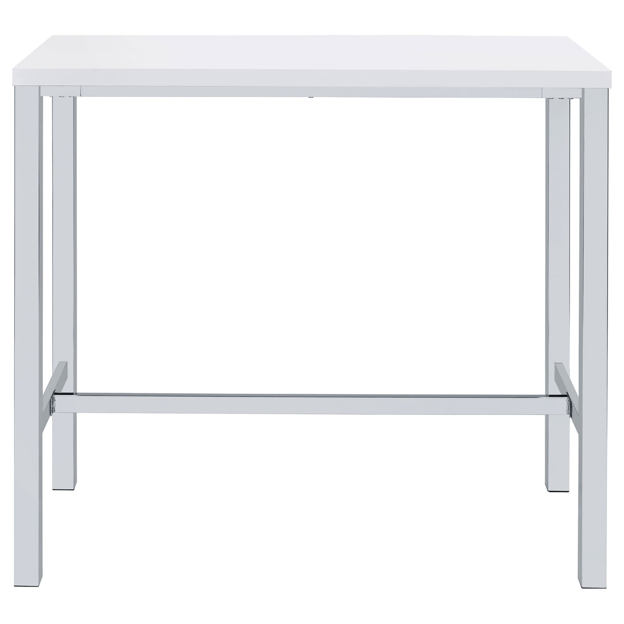 Natividad 5-Piece Pub Height Bar Table Set - White High Gloss