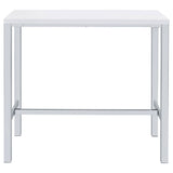 Natividad 5-Piece Pub Height Bar Table Set - White High Gloss