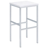 Natividad 5-Piece Pub Height Bar Table Set - White High Gloss
