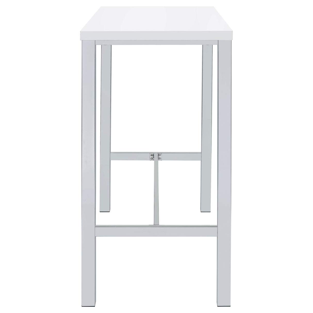 Natividad 5-Piece Pub Height Bar Table Set - White High Gloss