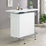 Acosta Freestanding Home Bar Wine Cabinet - White High Gloss