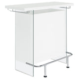 Acosta Freestanding Home Bar Wine Cabinet - White High Gloss