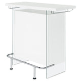 Acosta Freestanding Home Bar Wine Cabinet - White High Gloss