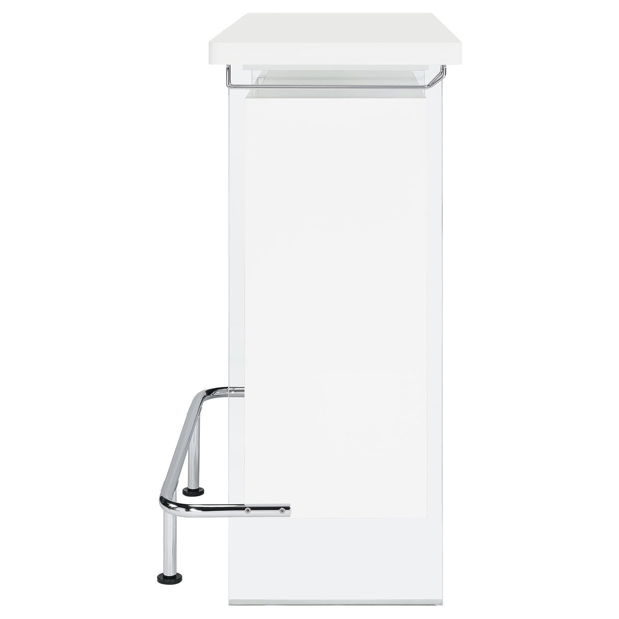 Acosta Freestanding Home Bar Wine Cabinet - White High Gloss